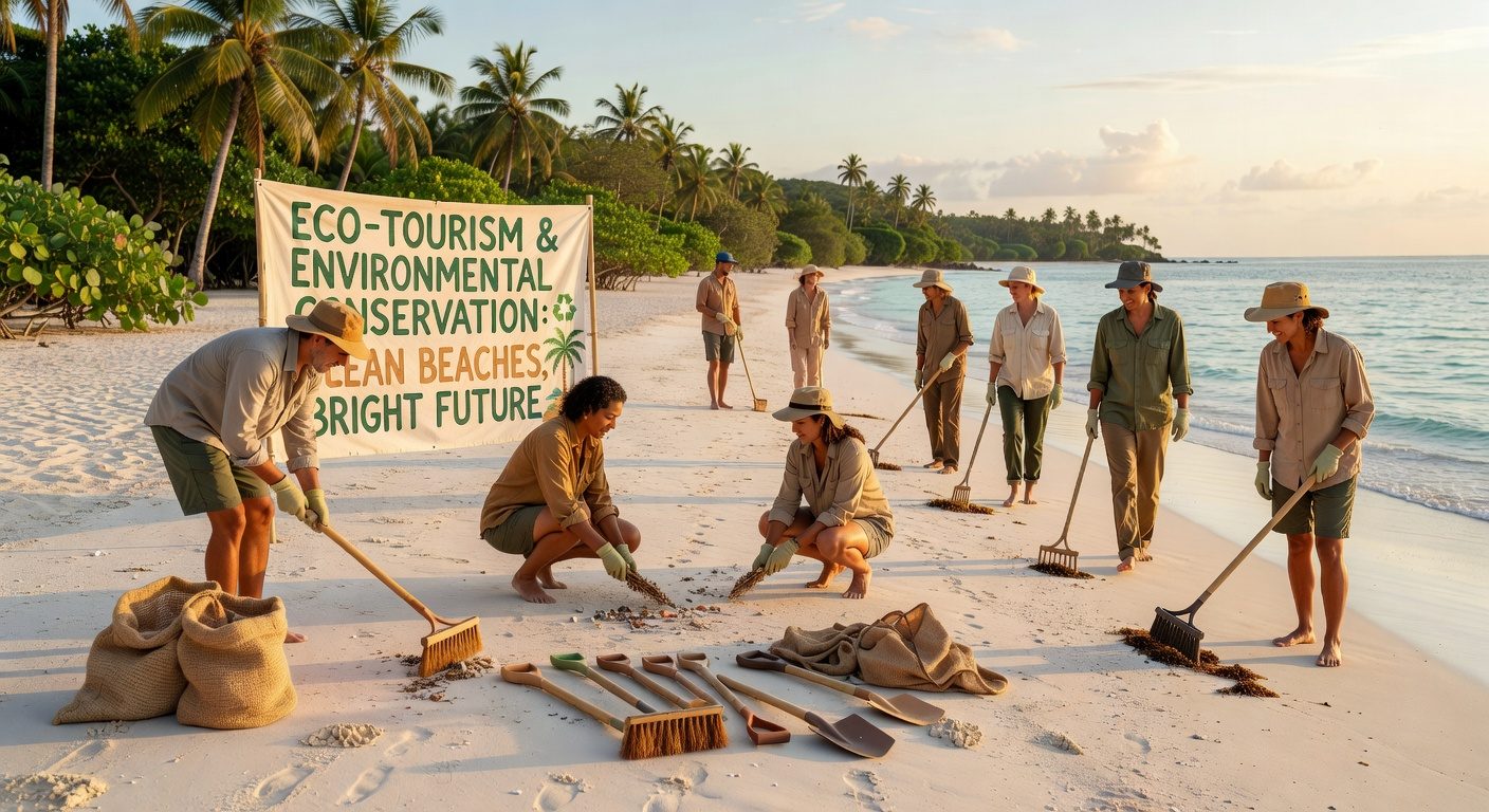 Beach cleanup eco tourism